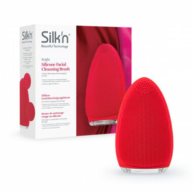 Silk&#39;n Bright red / płyn do mycia twarzy / 7 prędkości / do 8000 wibracji na minutę.