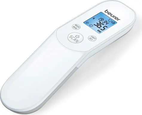 BEURER FT 85 / Termometr na podczerwień / °C i °F / 0-80 °C (temperatura ciała: 34-42,2 °C) / Pomiar czoła 