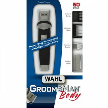 Wahl 9953-1016 GroomsMan Body / trymer wielofunkcyjny / szerokość ostrza: 30 mm / min. 1mm / 3 głowice / 4 przedłużki 