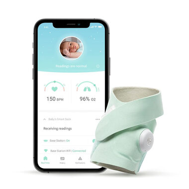 Owlet SMART Sock 3 - Oryginalna Miętowa / Inteligentna skarpetka / Monitor zdrowia dla dziecka