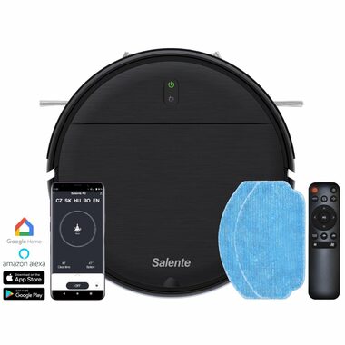 Salente R2 czarny / Odkurzacz automatyczny / WiFi / 2500 mAh / 65 dB / Hepa 