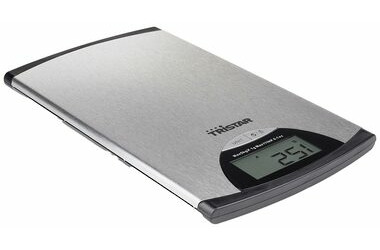 Tristar KW-2435 stal nierdzewna / cyfrowa waga kuchenna / max 5 kg / dokładność 1g / LCD