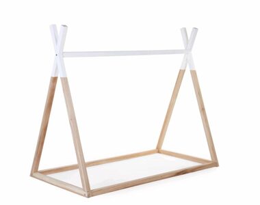 Konstrukcja namiotu Tipi z łóżkiem Childhome Natural White 70x140cm