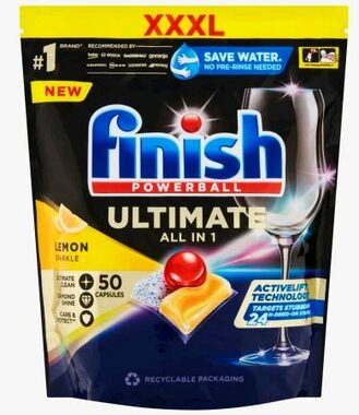 FINISH Ultimate All-in-1 50 szt. Lemon / Tabletki do zmywarki 