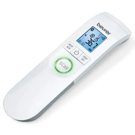 BEURER FT 95 biały / bezdotykowy termometr na podczerwień / LCD / pamięć 60 pomiarów