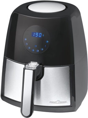 ProfiCook FR 1147 stal nierdzewna czarna / Frytkownica na gorące powietrze / 1500W / 2,5L
