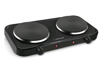 Esperanza EKH010K Cotopaxi czarna / Kuchenka elektryczna / 2 płyty / 2x 1000W / 5 poziomów temperatury