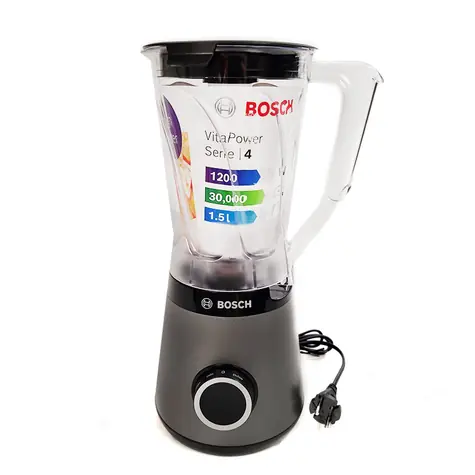 BOSCH MMB6141S srebrny / Blender stołowy / 1200 W / 1,5 L / 2 prędkości