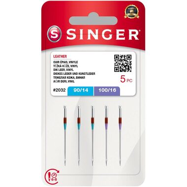 Singer 2044S - 80/12 i 90/14 5szt / Igły / do skóry