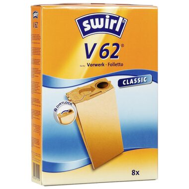 Worki do odkurzacza Swirl V 62 / papierowe / uniwersalne / 8 szt