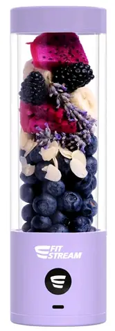 FitStream Pro Purple / Przenośny blender / Bateria 7,4 W / 0,38 l / 2000 mAh