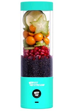 FitStream Pro niebieski / Przenośny blender / Bateria 7,4W / 0,38l / 2000mAh