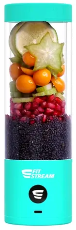 FitStream Pro niebieski / Przenośny blender / Bateria 7,4W / 0,38l / 2000mAh