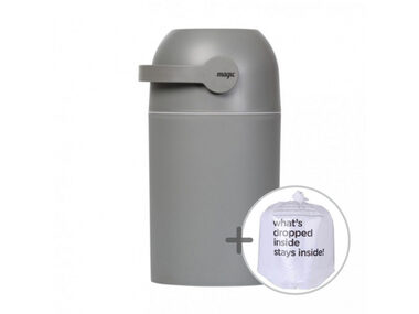 Kosz na pieluchy Magic Graphite / 40 l / 52 x 26 cm