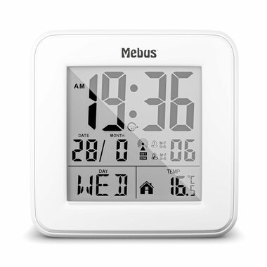 Mebus 25594 Budzik radiowy / Budzik sterowany radiowo / 1 x AA