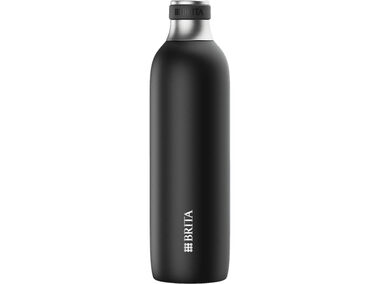 Brita Duża butelka ze stali nierdzewnej czarna / do ekspresu sodaTRIO / 1 l