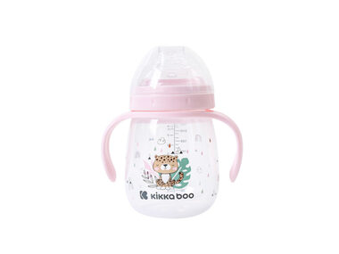Kubek KikkaBoo z poidłem silikonowym 240ml 6m+ Savanna Pink