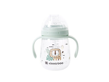 KikkaBoo Kubek z silikonowym kubkiem niekapkiem 240ml 6m+ Savanna Mint