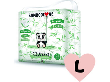 Bamboolove Pieluszki jednorazowe bambusowe rozmiar L 9-14 kg 21 szt