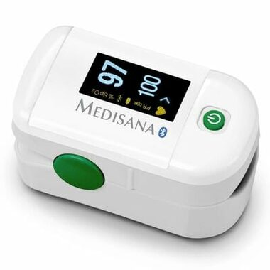 Medisana PM 100 Connect / Pulsoksymetr / Wyświetlacz OLED / 2 x AAA / SpO2 + pomiar tętna / Bluetooth
