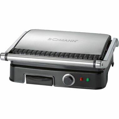 Bomann KG 2242 CB czarny / Elektryczny grill kontaktowy / 2000 W / stal nierdzewna