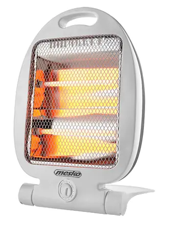 Mesko MS 7710 biały / Elektryczny grzejnik halogenowy / 400W i 800 W / 2 poziomy mocy