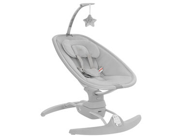 KikkaBoo Spinny Grey / Fotel bujany elektryczny / od urodzenia do 9 kg