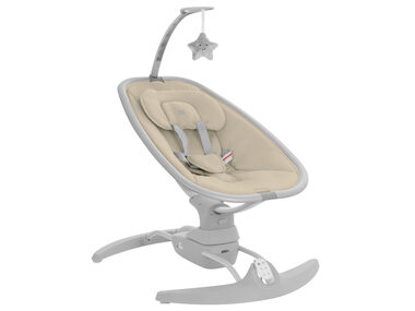 KikkaBoo Spinny Beige / Fotel bujany elektryczny / od urodzenia do 9 kg