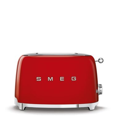 SMEG 50&#39;s Retro Style czerwony / Toster / 950 W / 2 miejsca / 2 tosty / 6 stopni zarumienienia