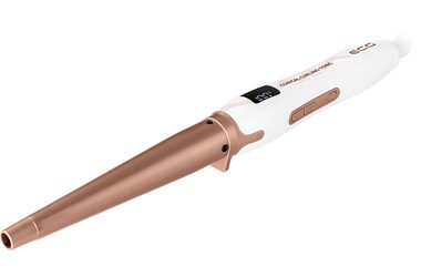 ECG KE 2451 Simply Curly biała / Lokówka stożkowa / Wyświetlacz LED / Możliwość wyboru temperatury 80°- 230°C / 