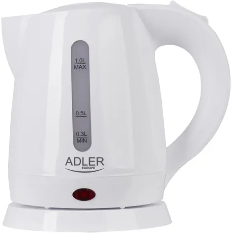 Adler AD 1272 biały / Czajnik elektryczny / 1600W / 1 l / plastik