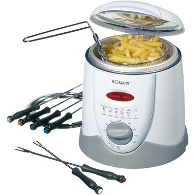 Bomann FFR 1290 biały / Fondue/frytkownica 2 w 1 / 840W / 1l / 190°C