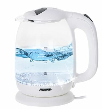 Mesko MS 1302 biały / Czajnik szklany instant / 1850W / 1,7 L
