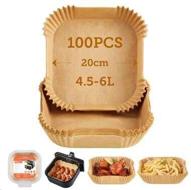Cosori Formy papierowe do frytownic 20 cm / 100 szt. / 4,5-6L
