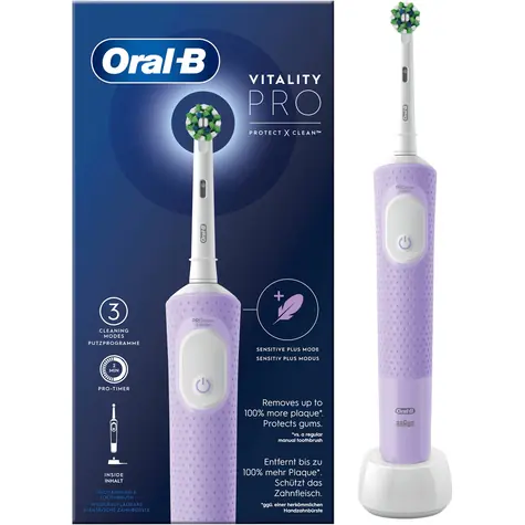 Oral-B Vitality Pro fioletowa / Elektryczna szczoteczka do zębów / oscylacyjna / 3 tryby / timer