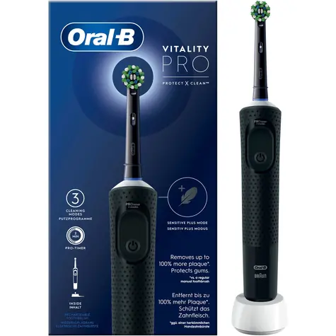 Oral-B Vitality Pro czarna / Elektryczna szczoteczka do zębów / oscylacyjna / 3 tryby / timer