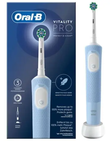 Oral-B Vitality Pro niebieska / Elektryczna szczoteczka do zębów / oscylacyjna / 3 tryby / timer