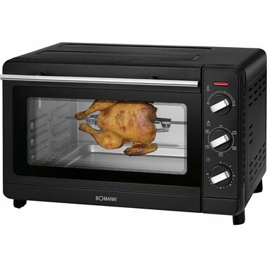 Bomann MBG 6023 CB czarny / Minipiekarnik / 1500W / 30L / 100°C - 230°C
