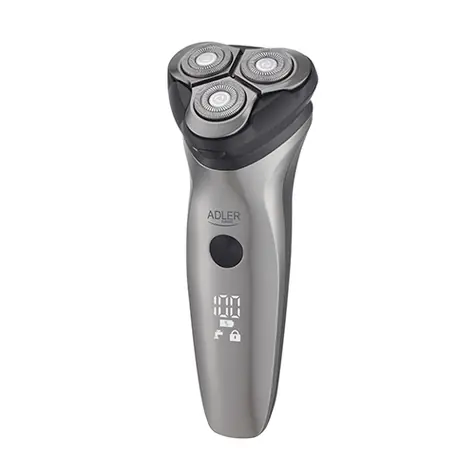 Adler AD 2945 srebrny / golarka / 3 głowice / IPX7 / do 60 min pracy / ładowanie USB