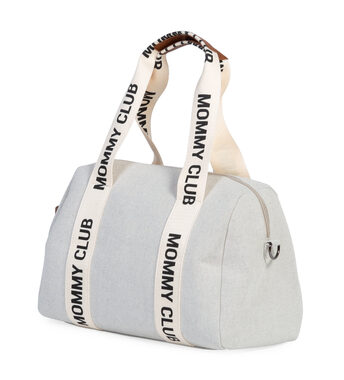 Childhome Torba do przewijania Mommy Club Signature Canvas Off White / Wymiary: 38 x 27 x 21 cm / Pojemność: 22 l
