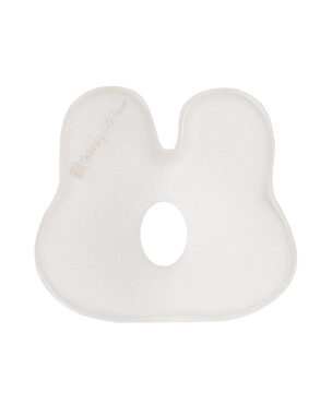 KikkaBoo Ergonomiczna poduszka z pianki memory Bunny Airknit Biała / od 0 miesiąca