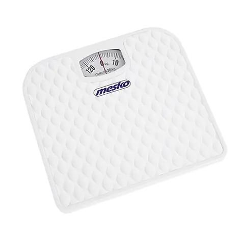 Mesko MS 8160 biała / Waga osobista mechaniczna / max 130 kg / dokładność 1000 g 