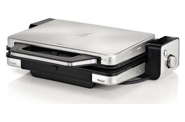 WMF Lono 04.1511.0011 srebrny / Grill kontaktowy 2w1 / 2100W 