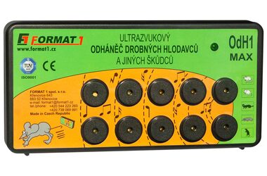 Format1 OdH1/Max Z adapterem - Cichy odstraszacz myszy i kleszczy dla domu i domku / 200 m2 