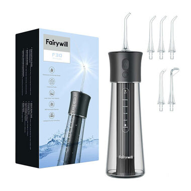 FairyWill F30 czarny / Prysznic doustny / 300 ml / 5 trybów / 6 dysz 