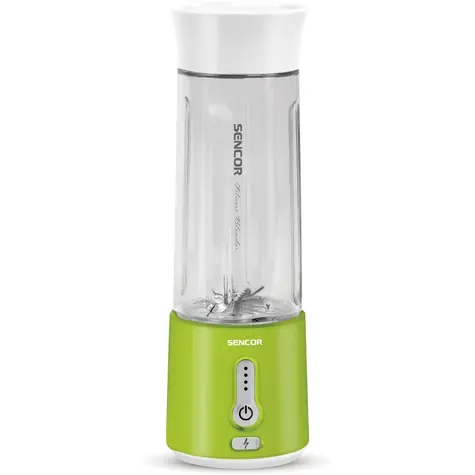 Sencor SBL 131GR zielony / Przenośny blender do smoothie / 150 W / Zintegrowany akumulator / 500 ml