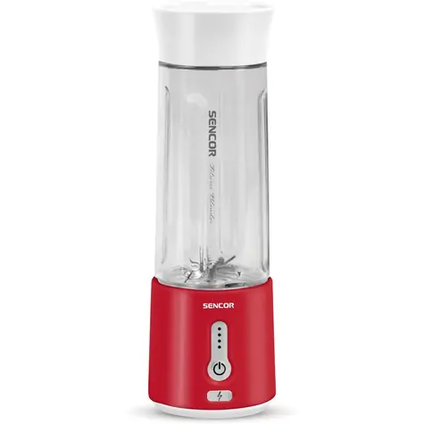 Sencor SBL 133OR czerwony / Przenośny blender do smoothie / 150 W / Zintegrowany akumulator / 500 ml