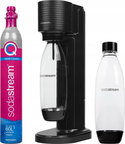 SodaStream Gaia Titan czarny / ekspres do napojów / 1x butelka / 1x gaz CO2
