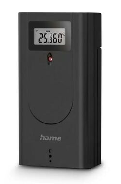 Bezprzewodowy czujnik HAMA Brac do stacji pogodowych HAMA czarny / zastosowanie zewnętrzne / temperatura / wilgotność 