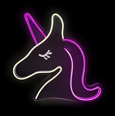Lampa NEON LED 2Kids Toys Jednorożec różowo-biały